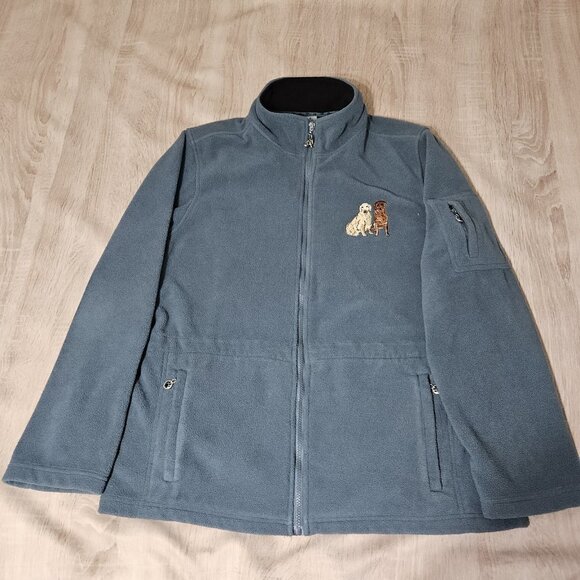 Danbury Mint Labrador Retriever Embroidered Women's  Fleece Jacket Size Xl - Picture 1 of 10